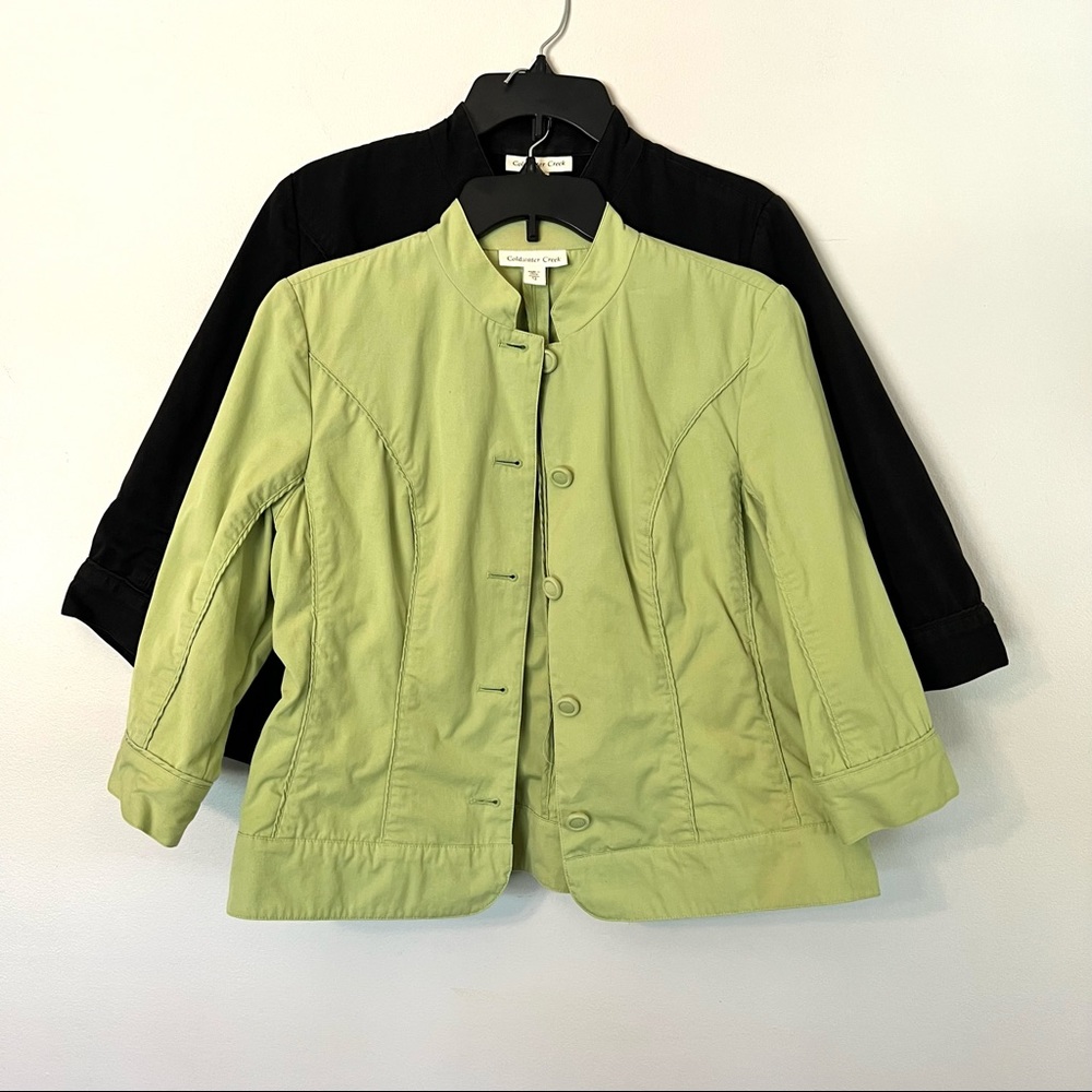 Two Coldwater Creek jackets black green 12